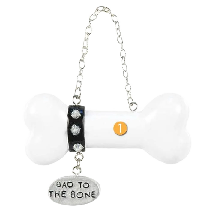 Trusted PolarX Personalized Bad to the Bone with Black Collar Ornament Advanced
