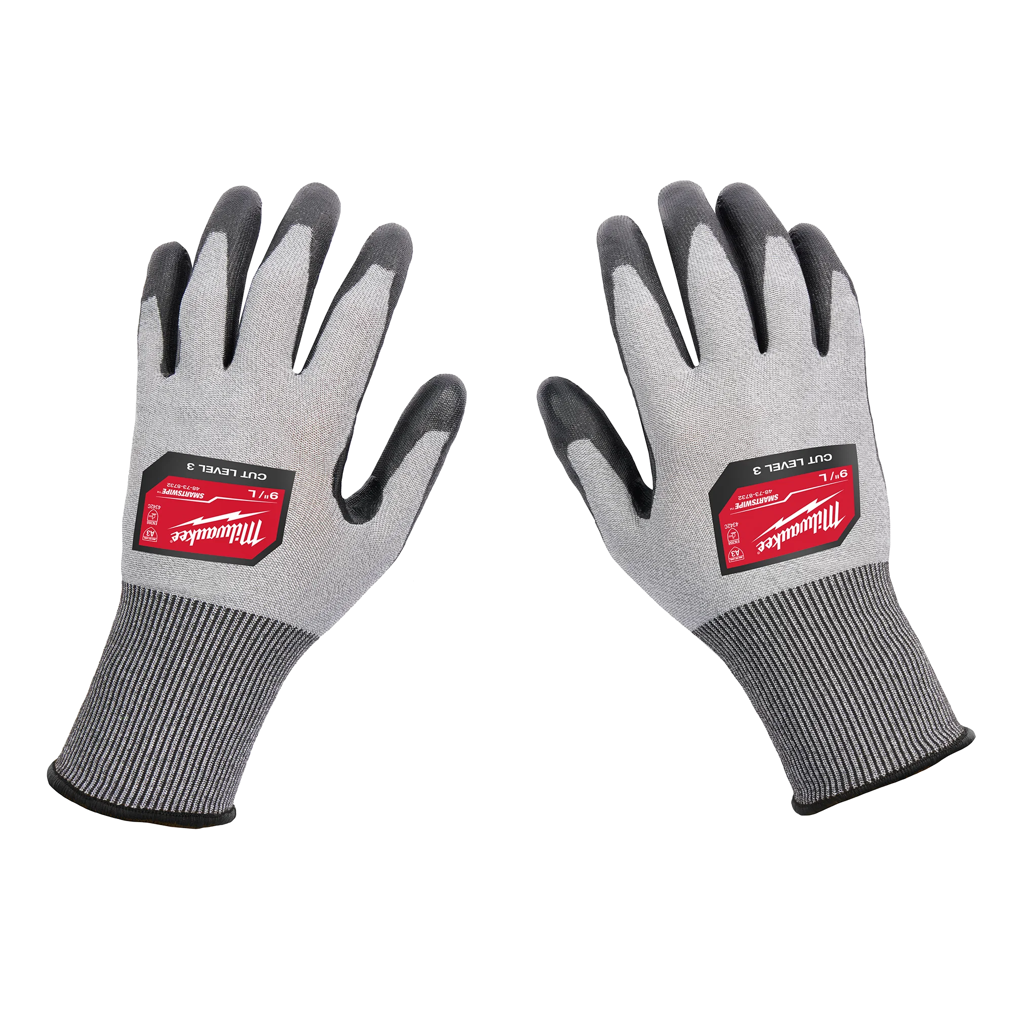 Top-Quality Milwaukee Cut Level 3 High Dexterity Polyurethane Dipped Gloves - L Practical