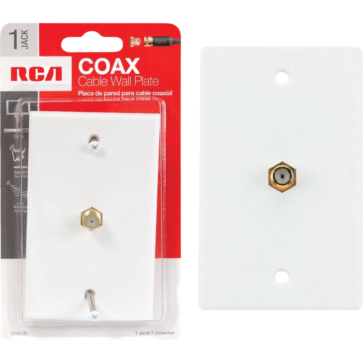 Easy-to-Use RCA Coaxial Wall Plate Efficient