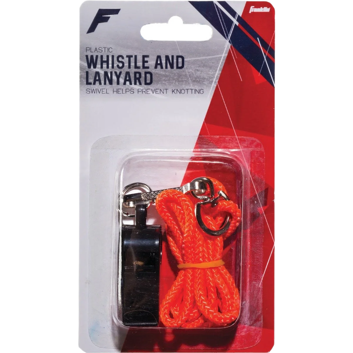 Minimalist Franklin Black Plastic Whistle with Lanyard Healthy