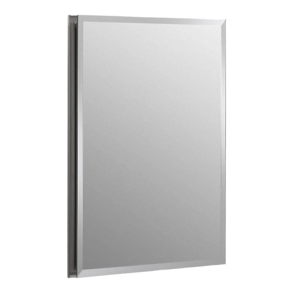 Reusable Kohler Aluminum Single Door Medicine Cabinet with Mirrored Door 16 x 20 Fine