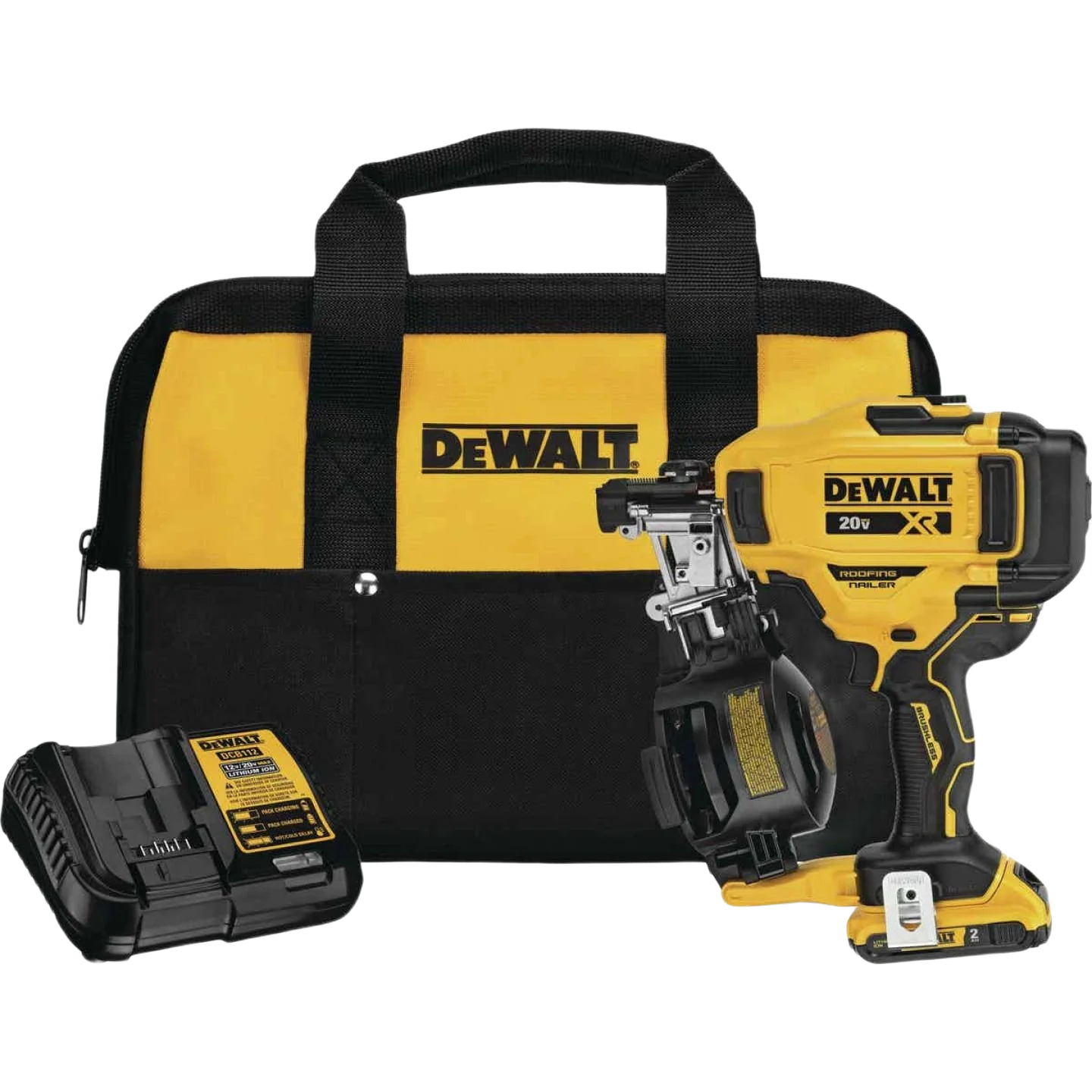 Casual DEWALT 20V MAX 15° Cordless Coil Roofing Nailer Kit Breathable
