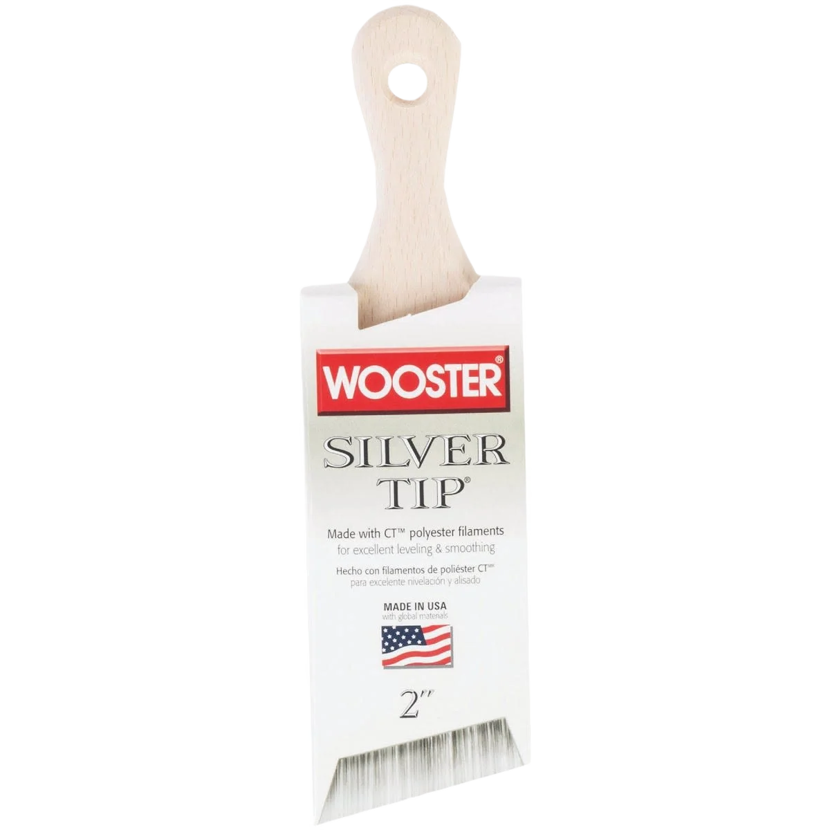 Fine Wooster Silver Tip Short Handle Paint Brush 2 in. Luxury