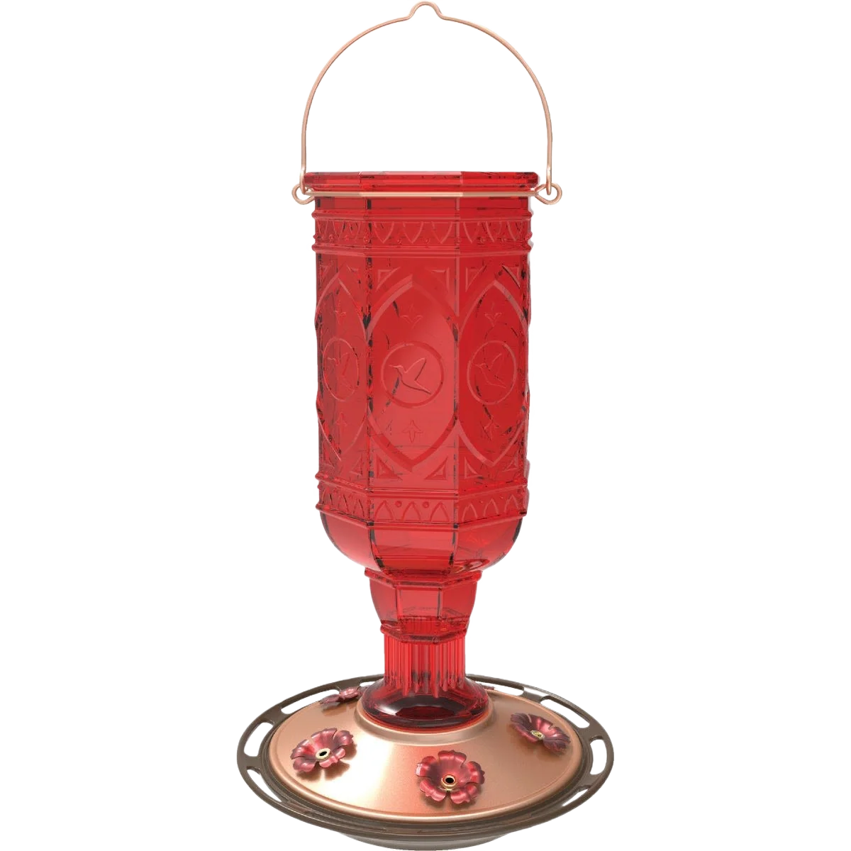 Luxury More Birds Jewel Red Glass Hummingbird Feeder 20 oz. Powerful