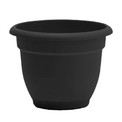 Reusable Ariana 8 Black Plastic Bell Shaped Planter Stylish