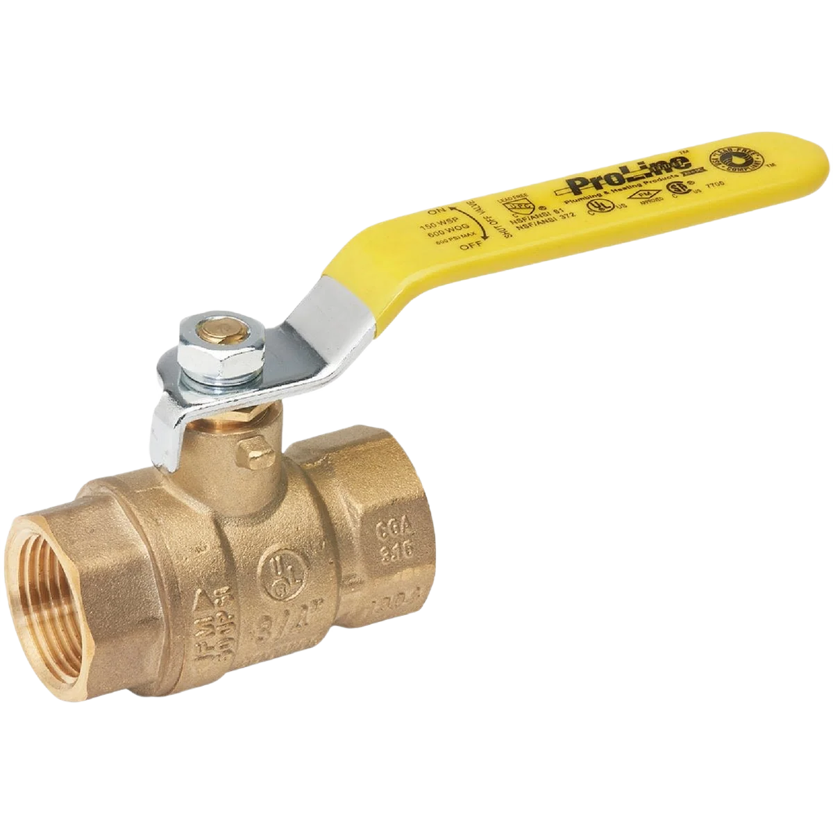 Durable ProLine 1 2 In. FIP Brass Full Port Ball Valve Original Design