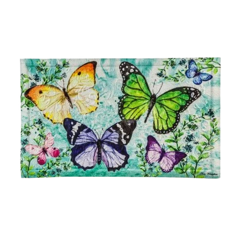 High-Performance Evergreen Butterfly Friends Embossed Floor Mat Sustainable