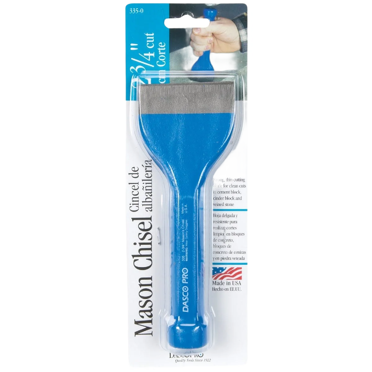 Premium Dasco Pro 2-3 4 x 7-1 2 in. Steel Mason Chisel Reliable
