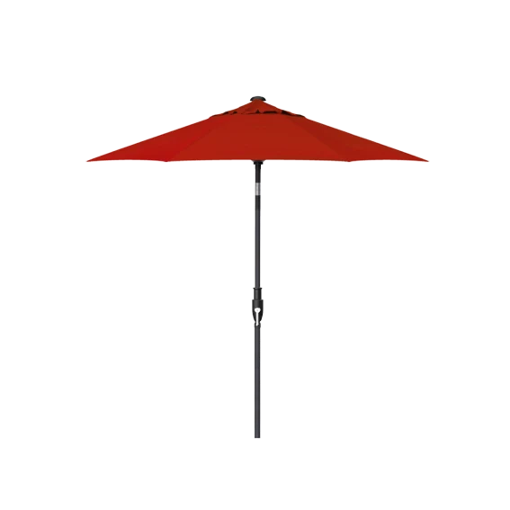 Versatile Treasure Garden Black Auto Tilt Octagon Umbrella with Red Canopy 9 ft. Official