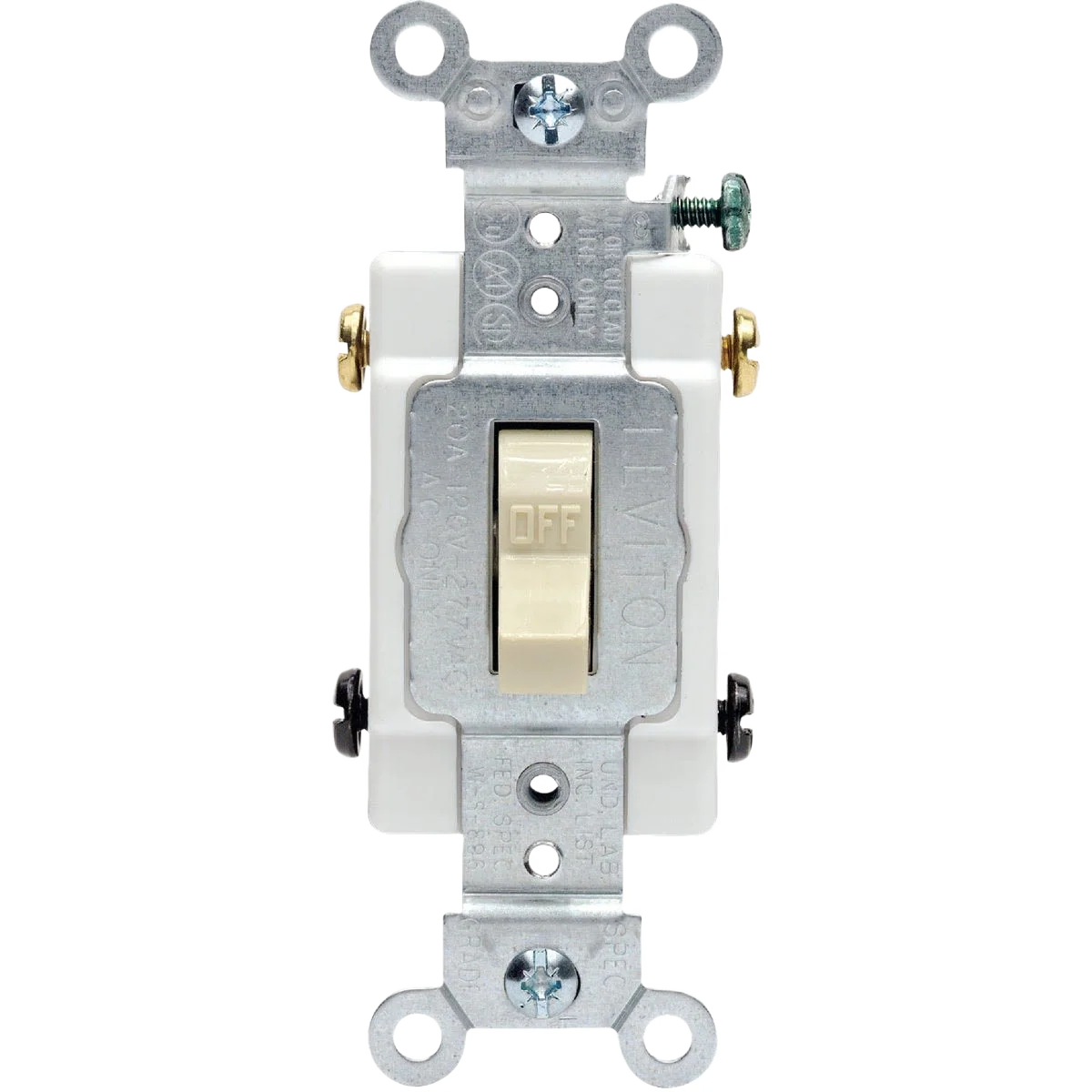 Relaxed Leviton Grounded Quiet Double Pole Switch Organic
