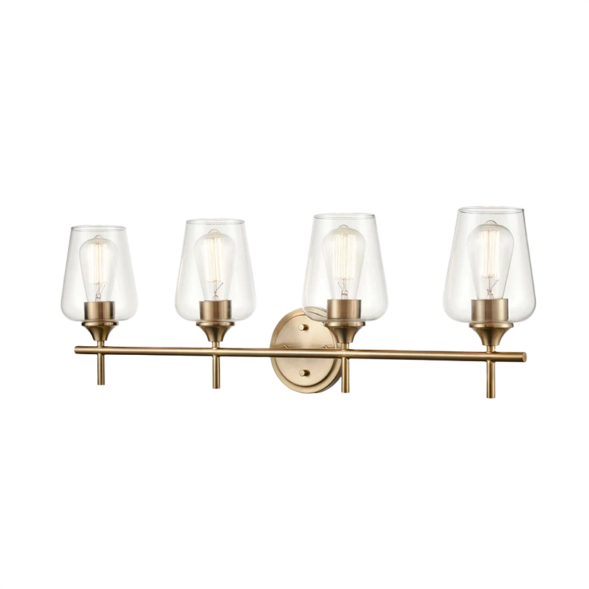 Environmentally Friendly Millennium Lighting Ashford Modern Gold Four Light Vanity Pure