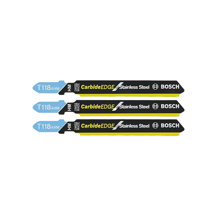 Elite Bosch 3-1 4 in. Stainless T-Shank Jigsaw Blades 3-Pack Selected