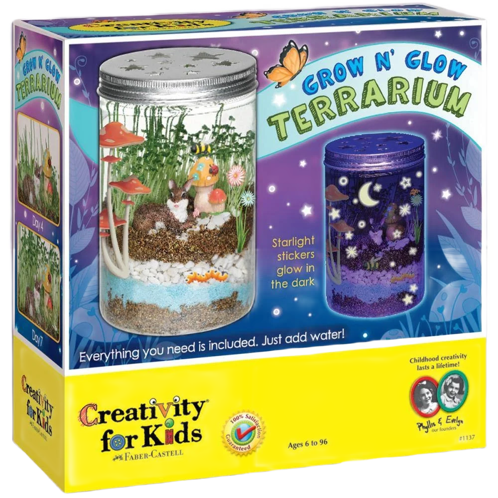 Premium Material Creativity for Kids Grow N' Glow Terrarium Kit Convenient