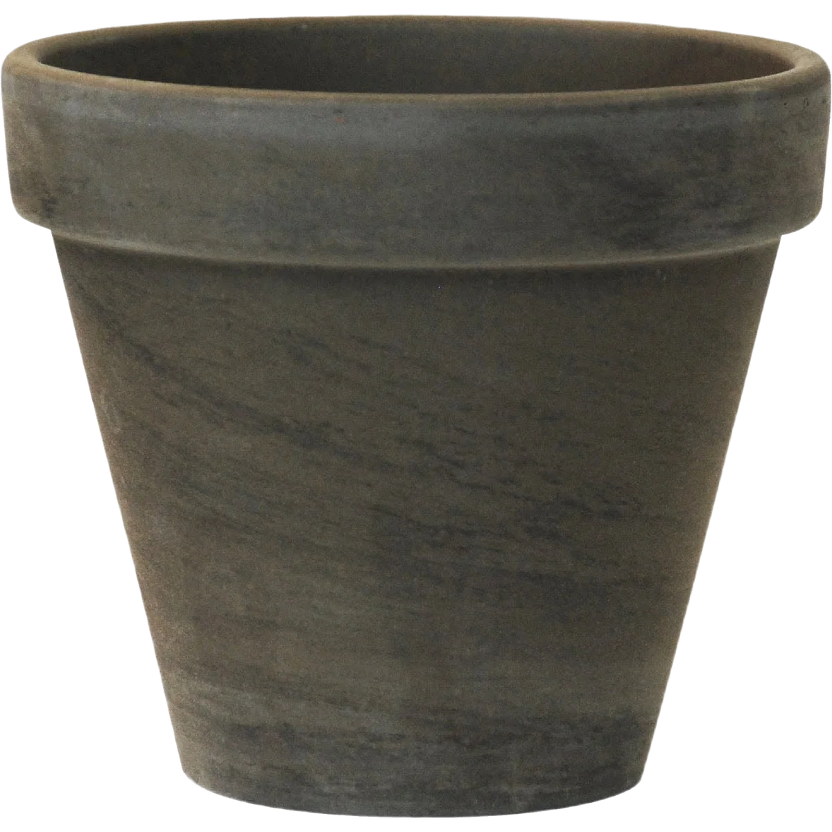 Crafted Ceramo Dark Basalt Clay Standard Flower Pot 3.75 x 4.5 in. Classic