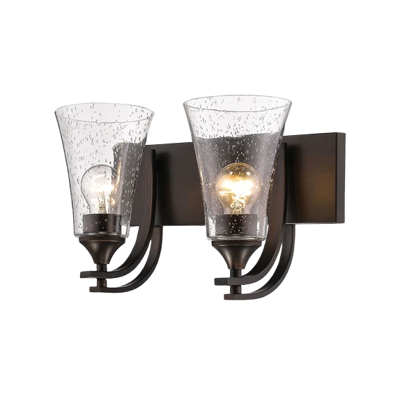 Next-Generation Millennium Lighting 2 Fixture Rubbed Bronze Natalie Sconce Orb Advanced