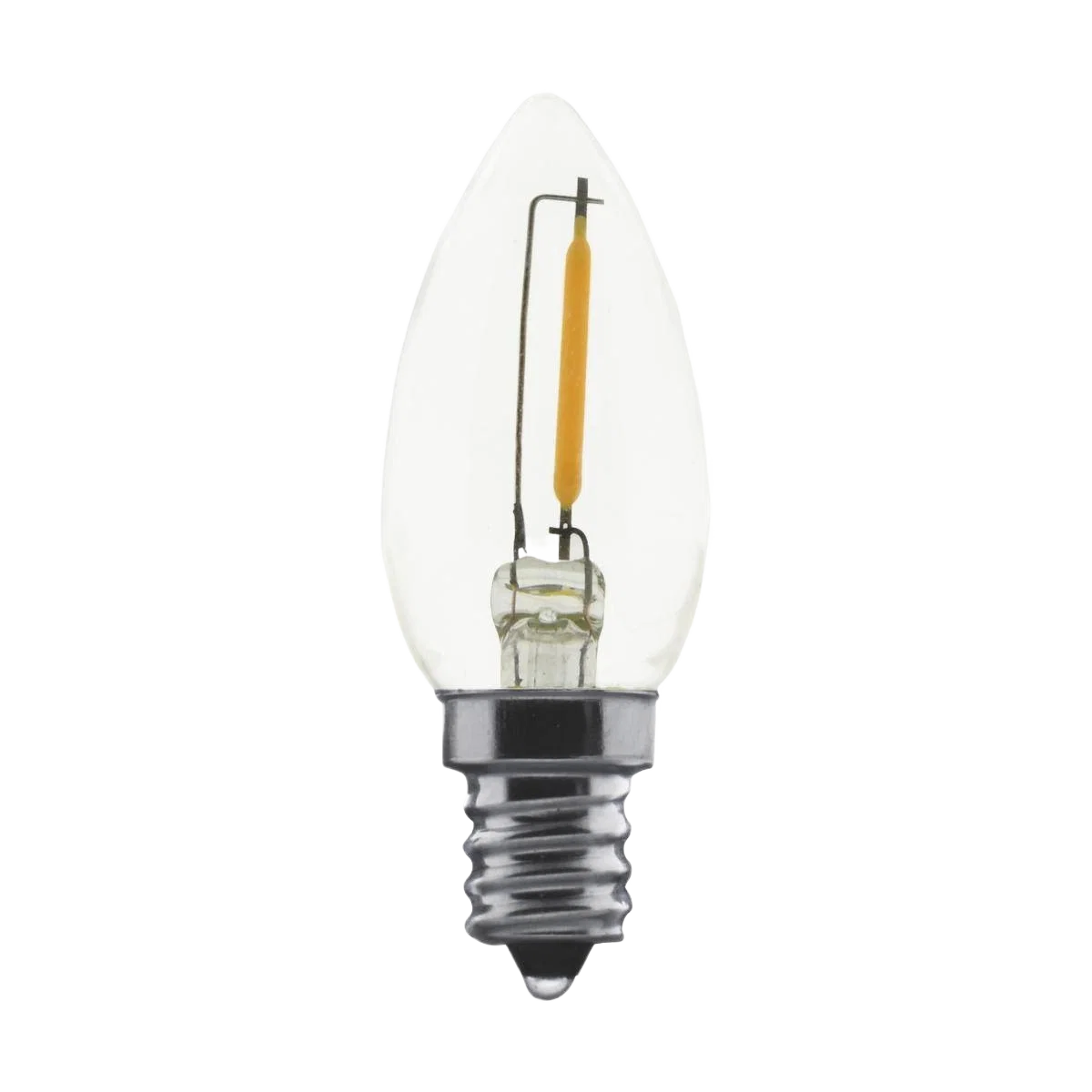 Fine Crafted Satco 0.7 Watt Clear Candelabra LED Light Bulb 2-Pack Crafted