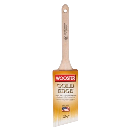 Green Wooster Brush 2 in. Gold Edge Angle Sash Brush Refined