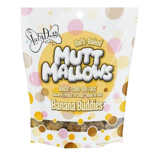 Original Design Lazy Dog Banana Buddies Mutt Mallow Dog Treats 5 oz. Stylish