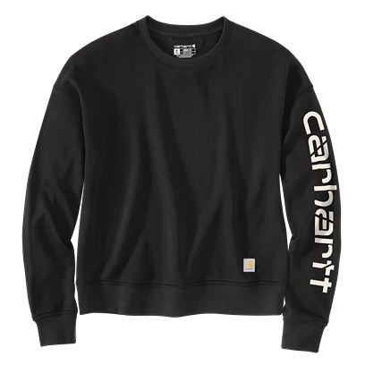 Functional Carhartt Women's 3XL Black TENCEL trade Fiber Sleeve Graphic Sweatshirt Professional