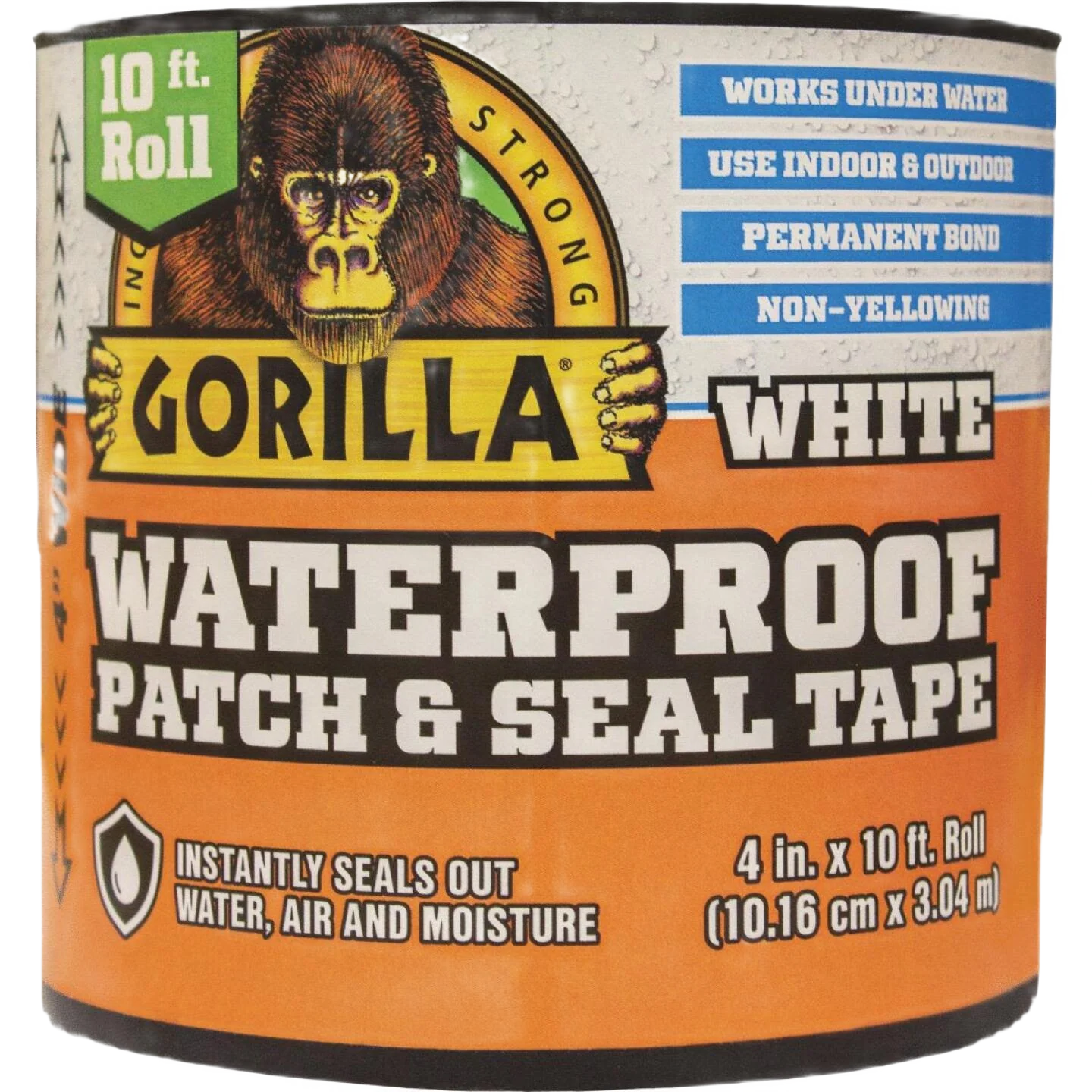 Classic Gorilla White Waterproof Patch Seal Repair Tape 4 in. x 10 ft. Sustainable
