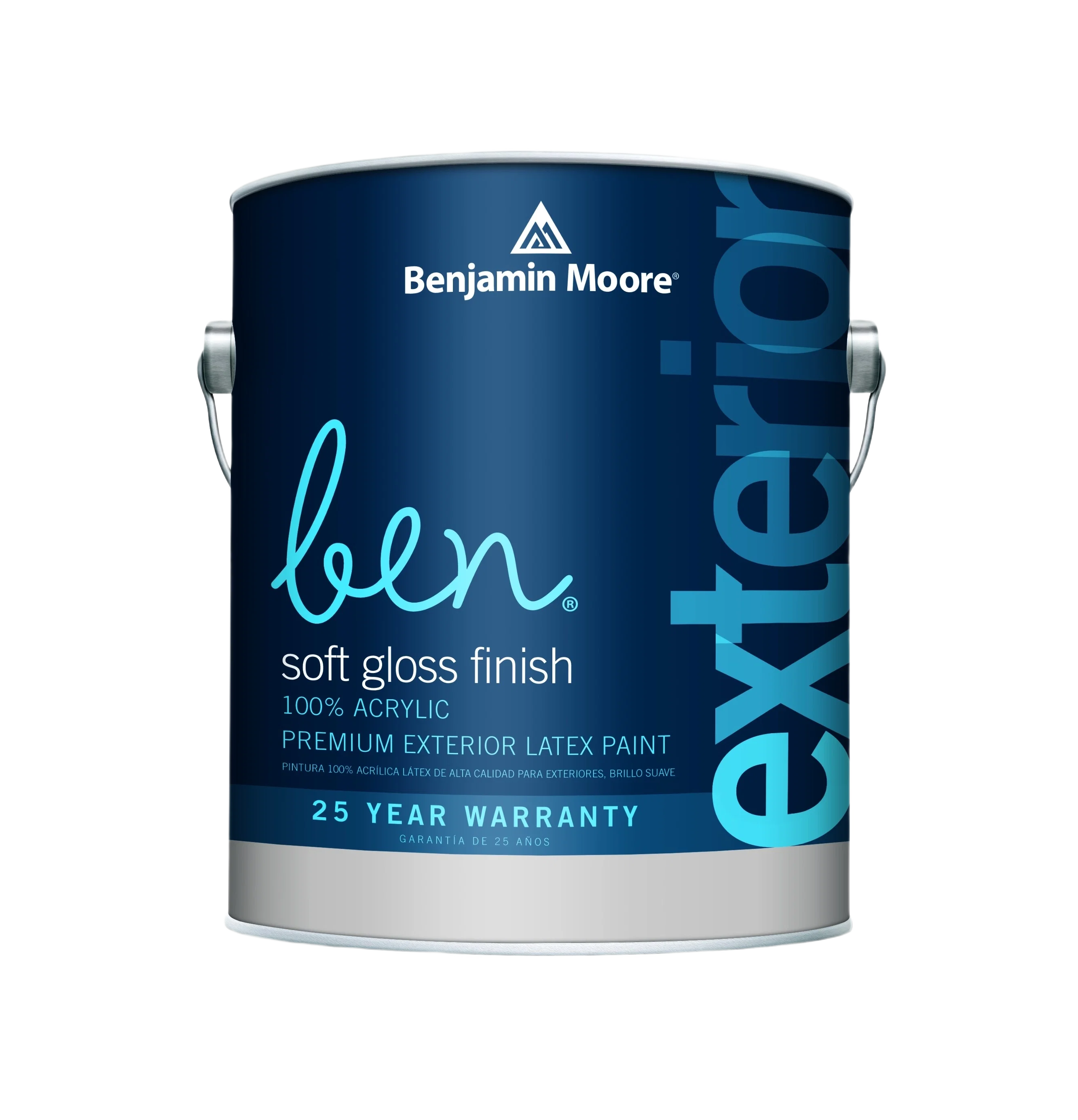 Recyclable Benjamin Moore Ben 2X Soft Gloss Finish Tintable Exterior Paint 1 Quart Solid