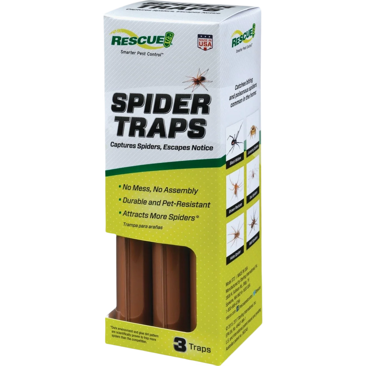 World-Class Rescue Indoor Glue Spider Trap 3-Pack Outstanding