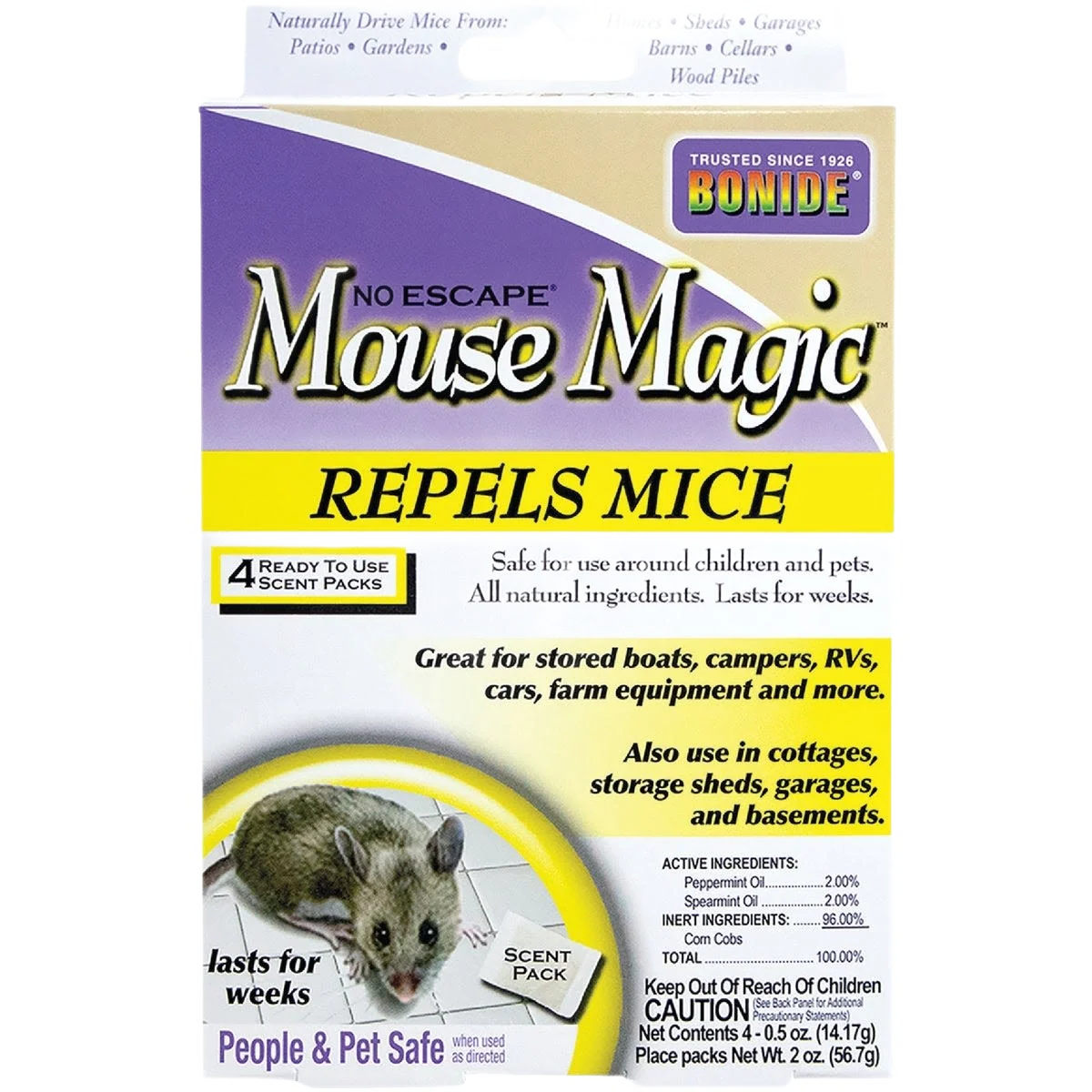 Comfortable Bonide Mouse Mouse Repellent Granules 4-Pack First-Class