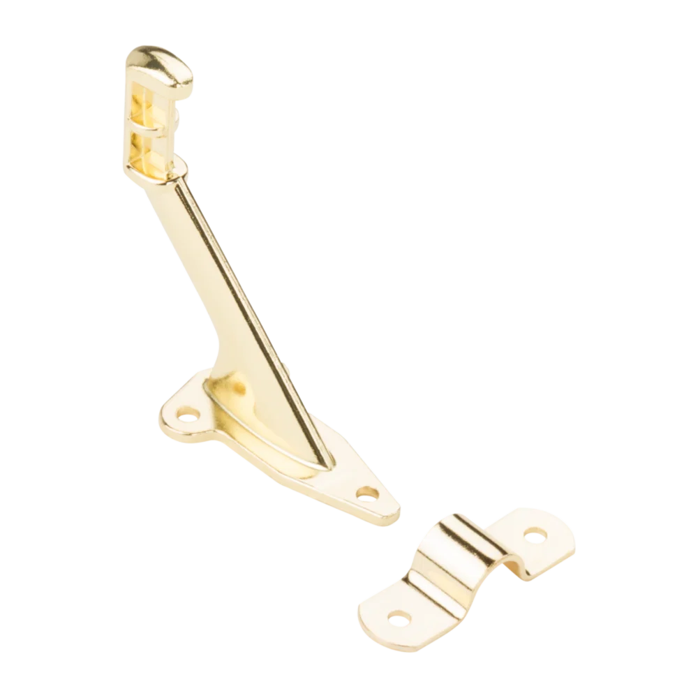 Stylish National Hardware Bright Brass Handrail Bracket with Fasteners Excellent