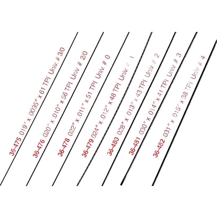 Optimized Olson 5 in. Metal Piercing Jewelers Saw Blades 12-Pack Flexible