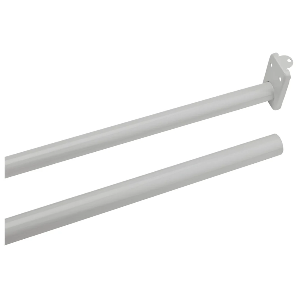 Sophisticated National Hardware 30-48 White Round Closet Rod Authentic