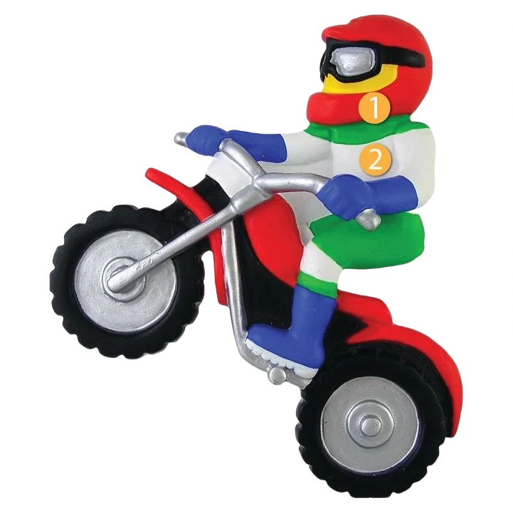 Practical Ornament Central Personalized Dirt Bike Racer Ornament Lightweight