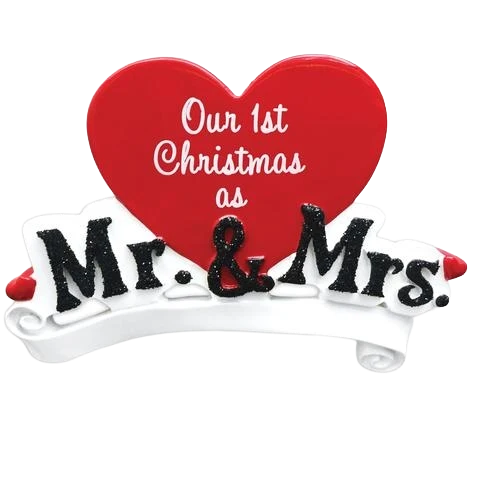 Effective PolarX Personalized Mr. Mrs. Ornament Clean