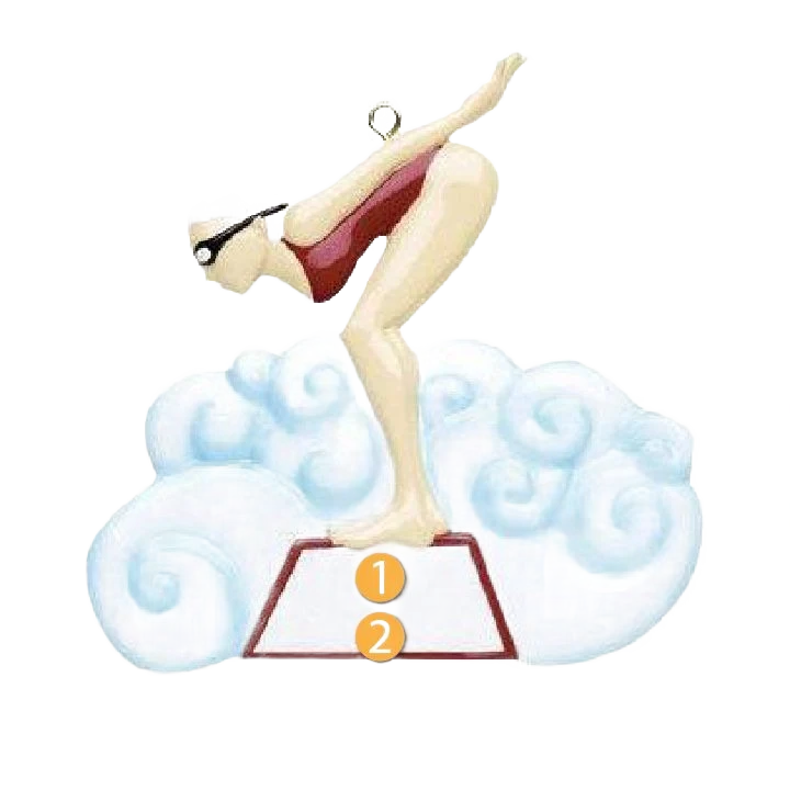 Optimized Rudolph Me Personalized Girl Swimmer Ornament Effective