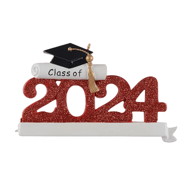 Carefully Designed Rudolph Me 2024 Red Graduation Personalized Ornament Relaxed
