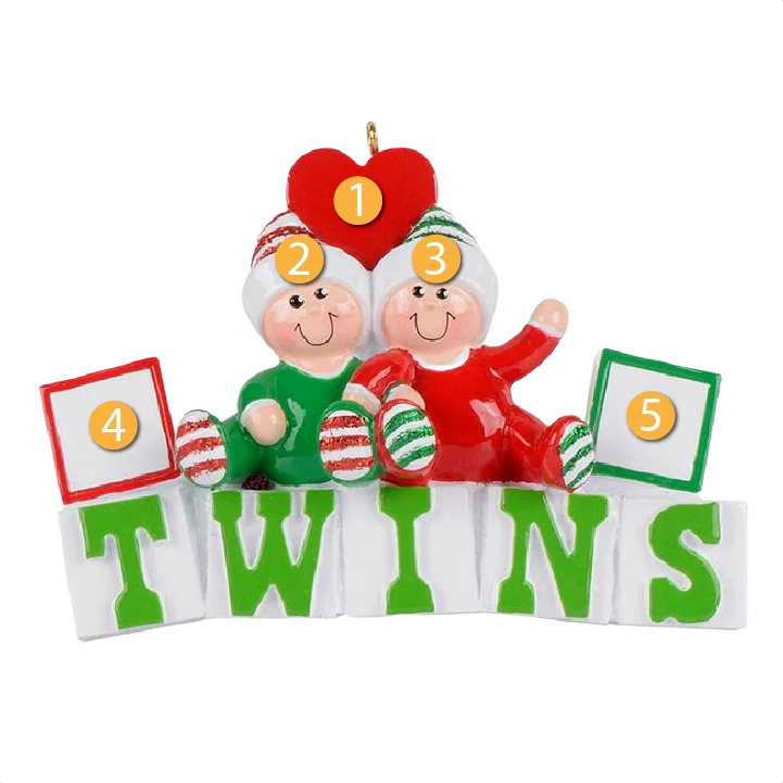 Advanced Rudolph Me Personalized Twins Ornament Optimized