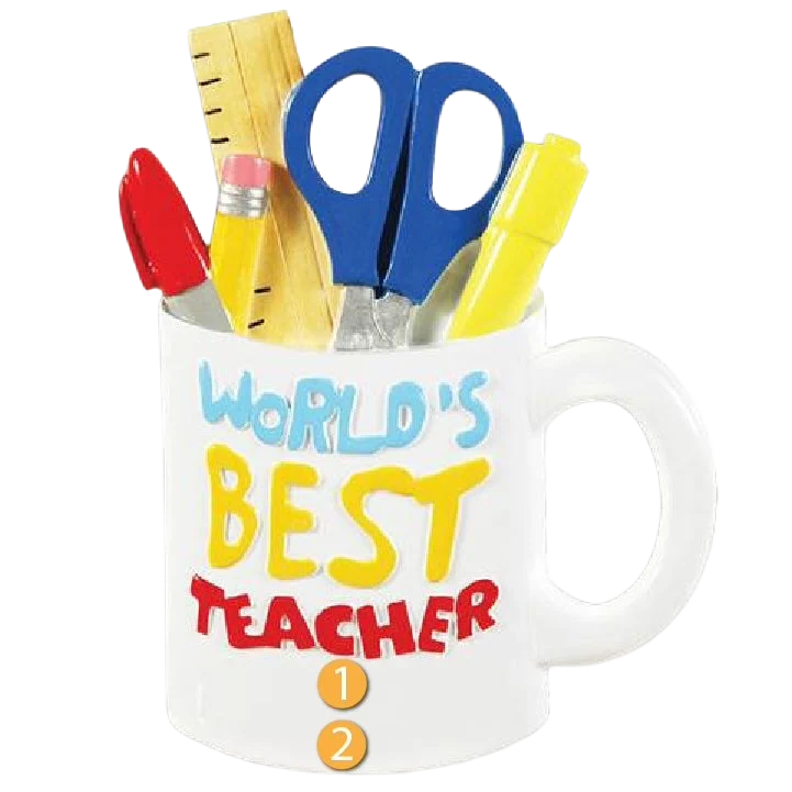 Smooth PolarX Personalized Teacher Mug Ornament Excellent