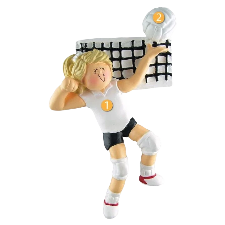 Lightweight Ornament Central Personalized Blonde Female Volleyball Player Ornament Smooth