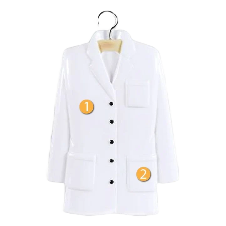 Certified PolarX Personalized Lab Coat Ornament Effective