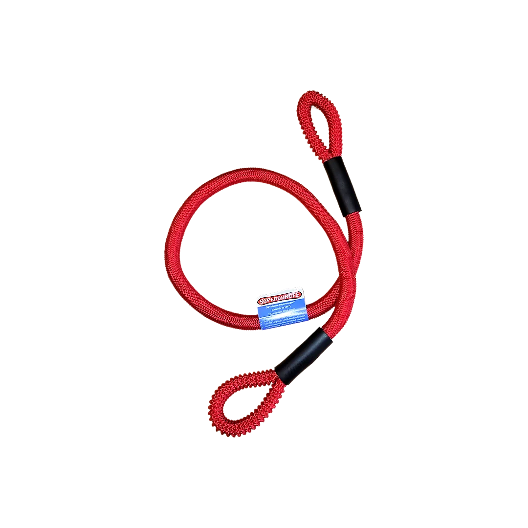 Smart SuperBungee Red 48 in. Marine Cord with Looped Ends Comfortable