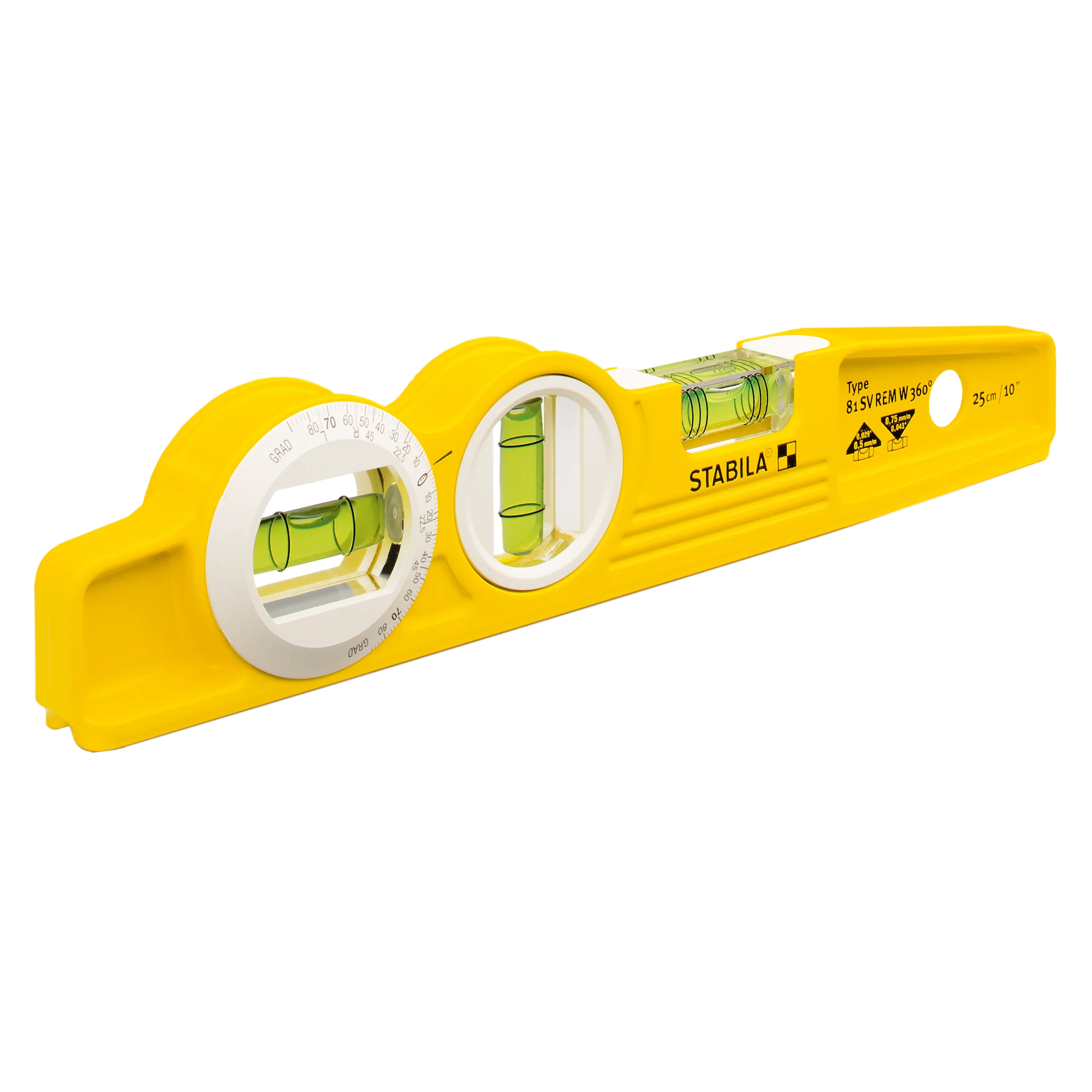 Soft Stabila 10 Type 81 SMW 360 Die Cast Torpedo Level w Protractor Vial Exclusive