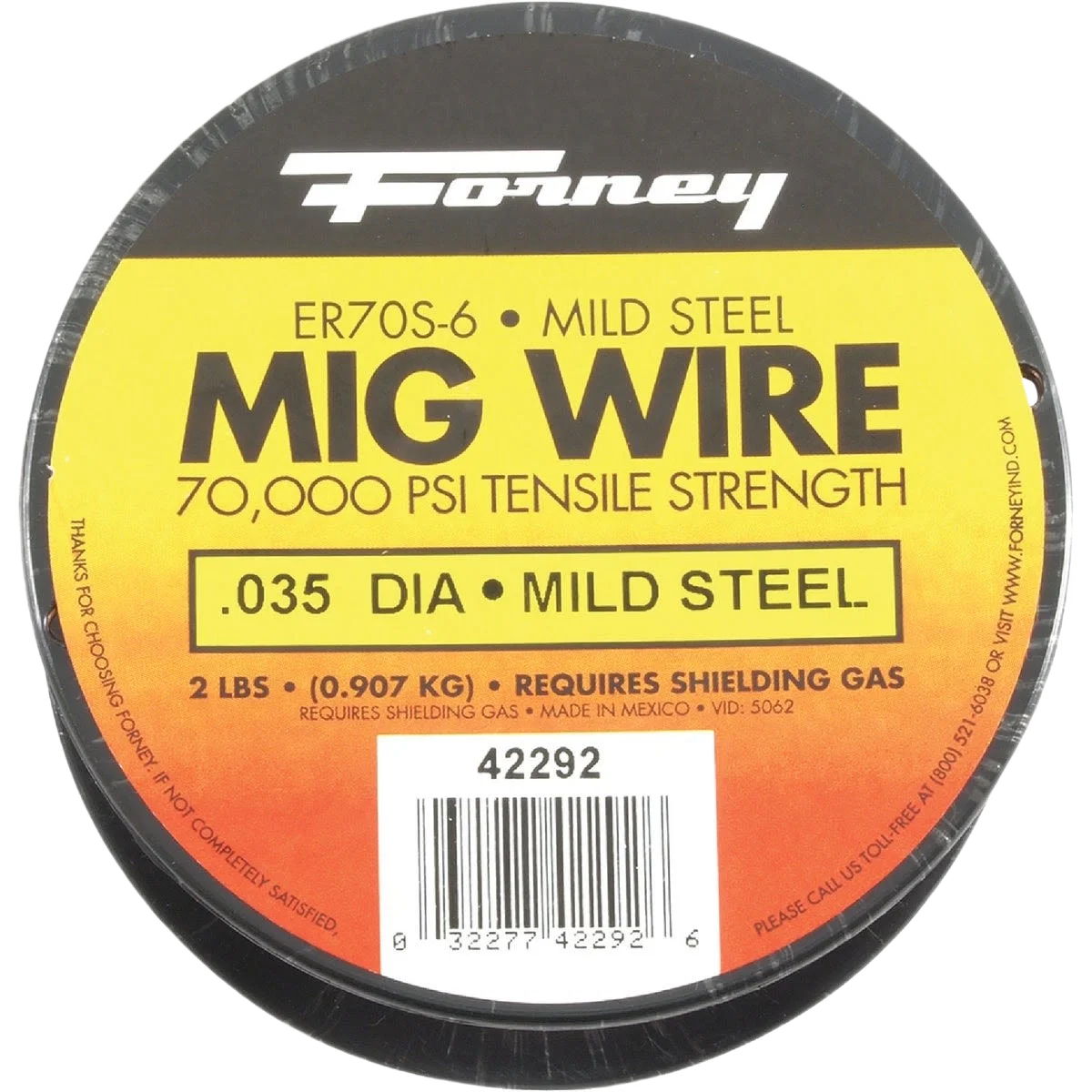 High-End Forney Mild Steel Mig Wire 0.035 In. 2 Lb. Efficient