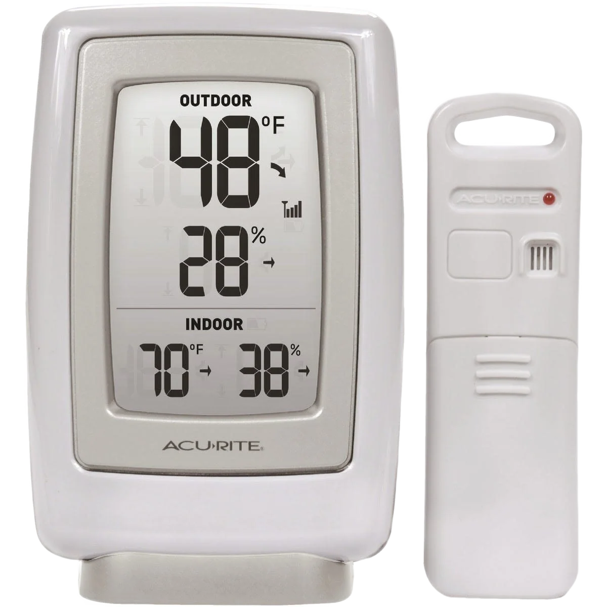 Premium Material AcuRite Plastic Wireless Indoor Outdoor Thermometer Humidity Gauge Detailed