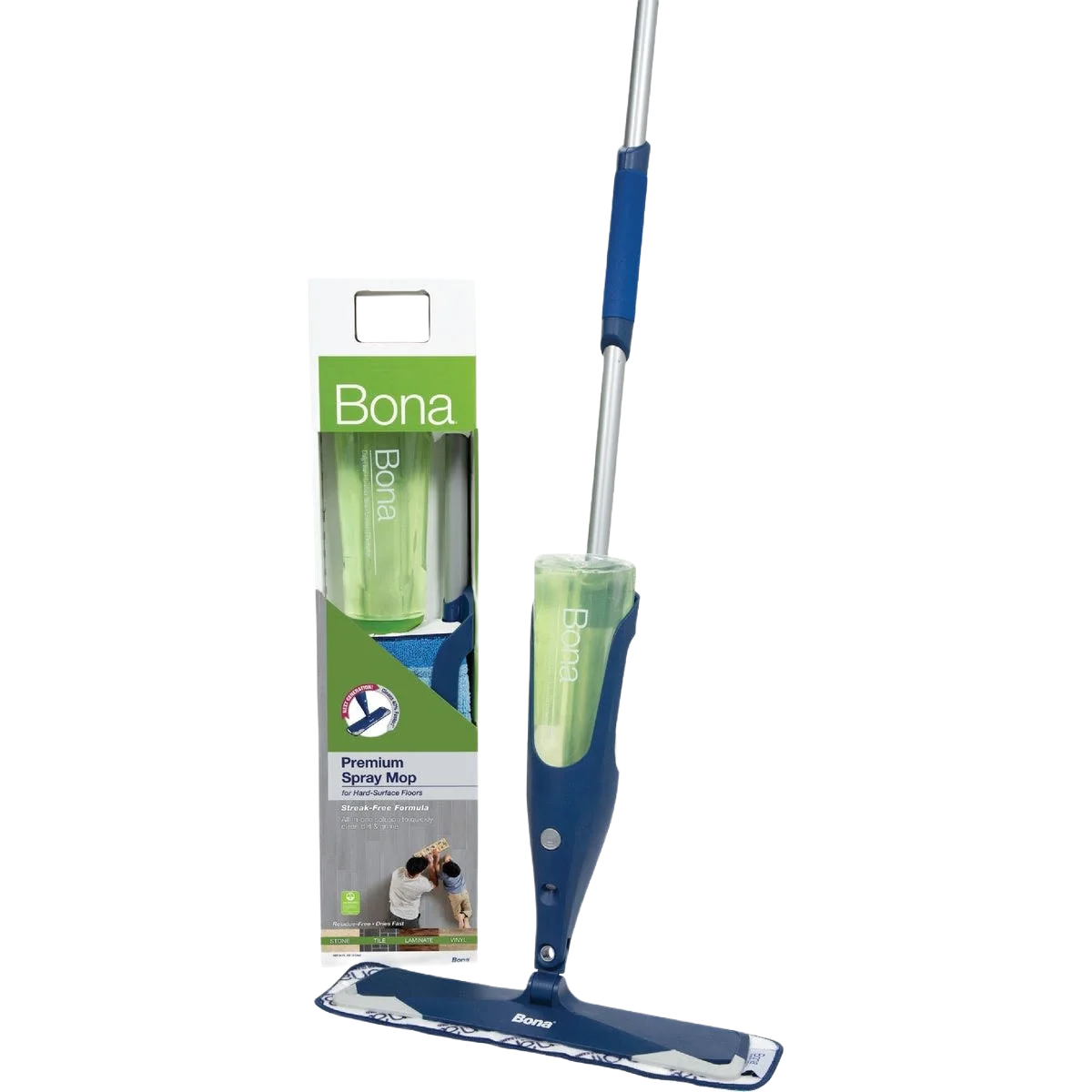 Stylish Bona Stone Tile and Laminate Floor Spray Mop Detailed