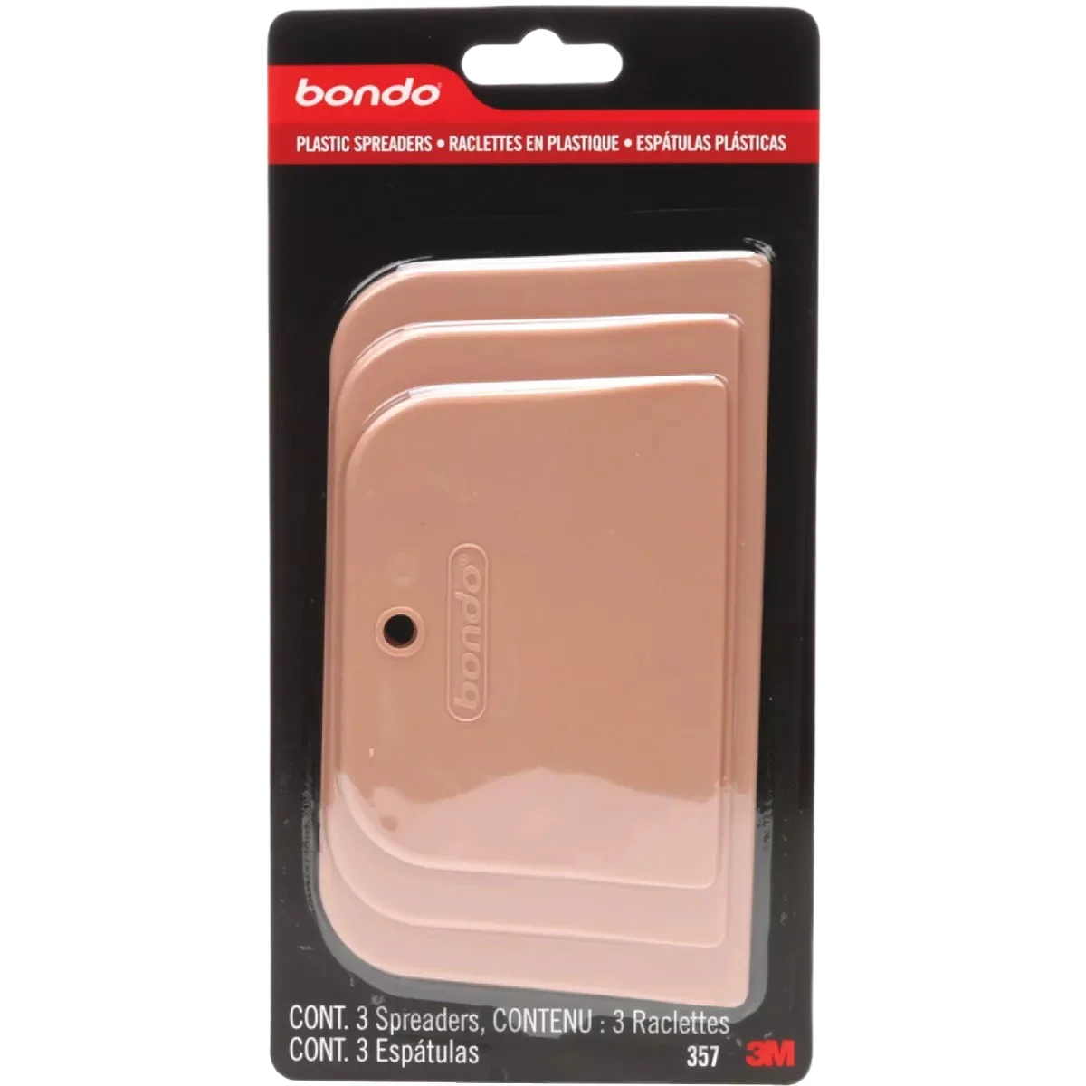 World-Class Bondo Assorted Sizes Spreader 3-Pack Natural
