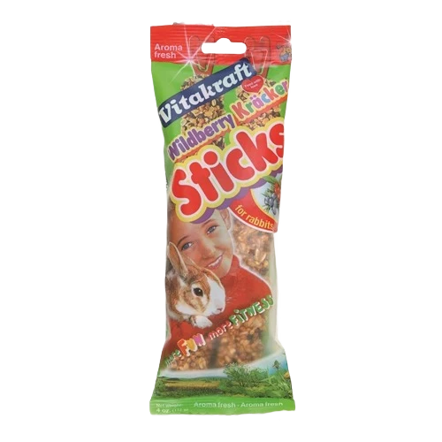 Organic Vitakraft Wildberry Crunch Sticks for Rabbits 2 Pack High-Quality