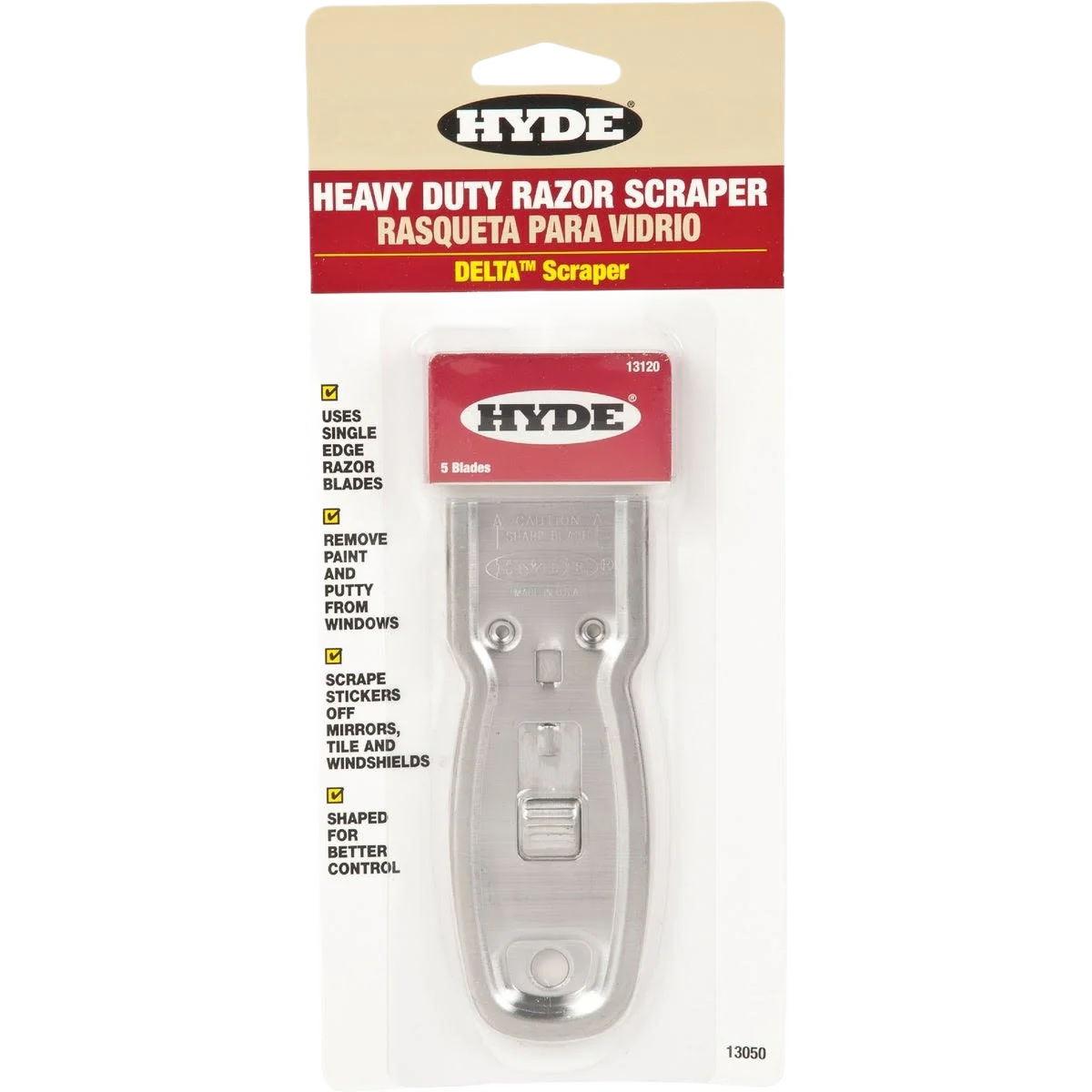 Solid Hyde Delta Heavy Duty Retractable Razor Scraper Professional