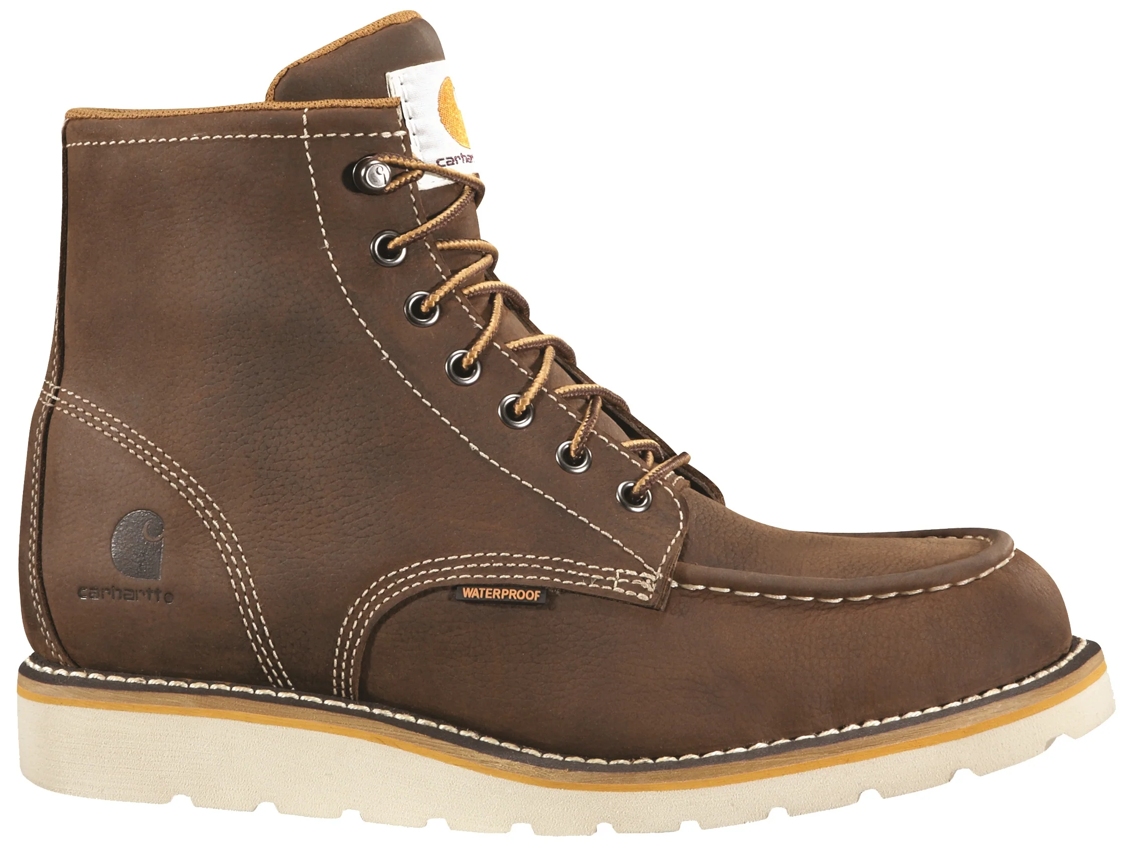 Sustainable Carhartt Dark Brown Oil Tanned Waterproof Wedge Boots Size 12M Professional