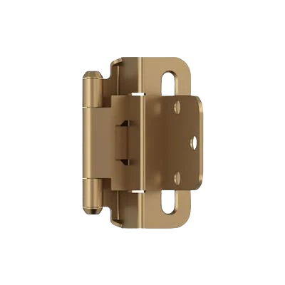 Secure Amerock 3 8 Inset Self-Closing Partial Wrap Champagne Bronze Cabinet Hinge Powerful