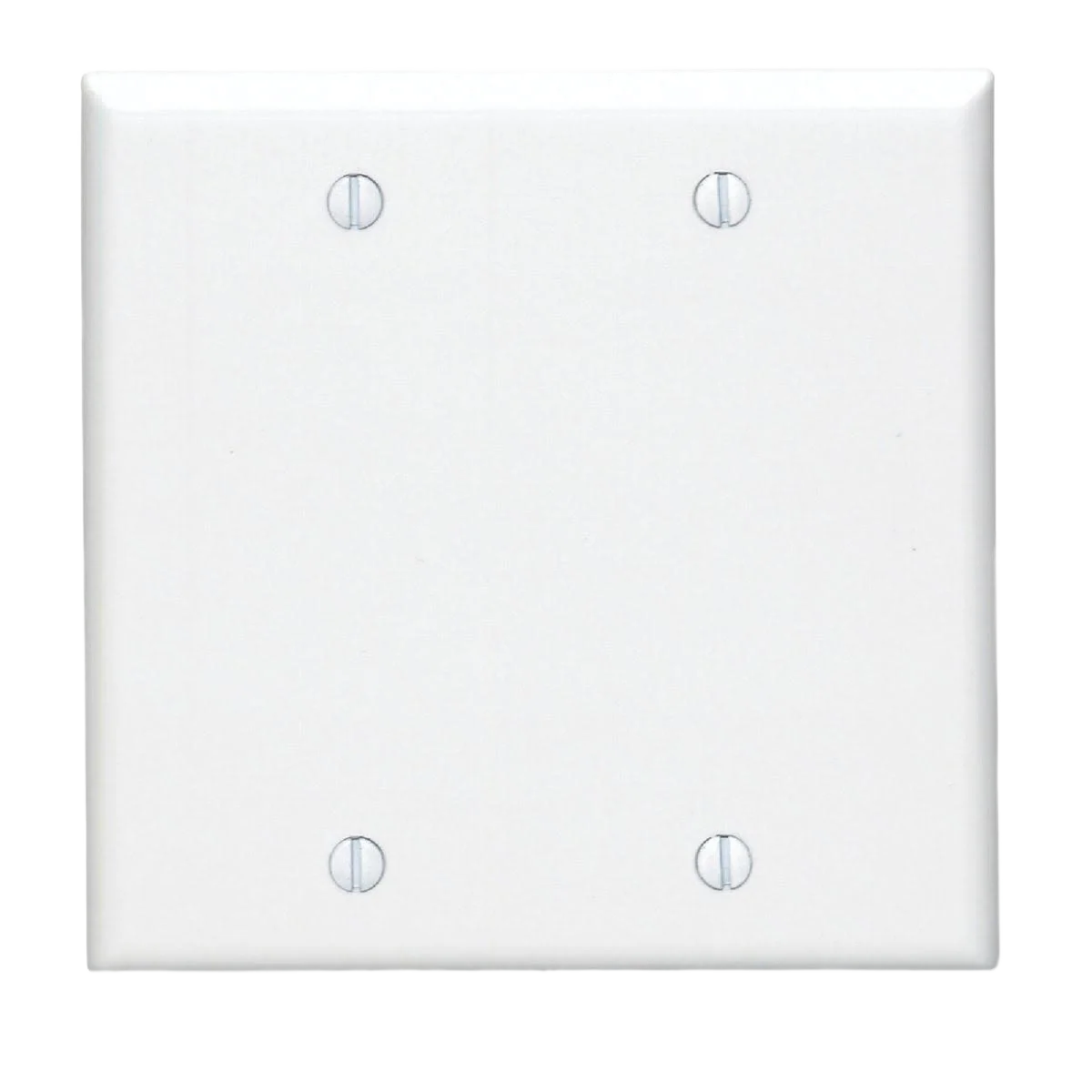 Reliable Leviton 2-Gang White Standard Thermoset Blank Wall Plate Clean