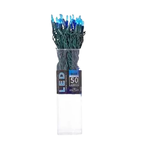 Long-Lasting Kurt S. Adler Blue Miniature Clear LED String Light Set with Green Wire 50 Lights Outstanding